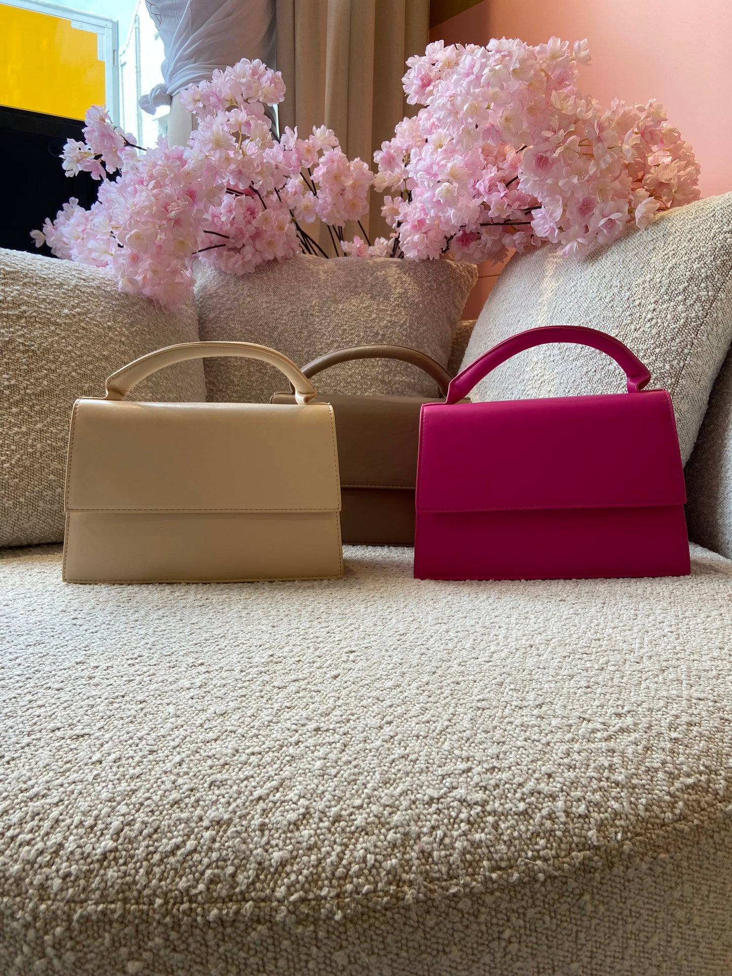 elegante handtas - roze