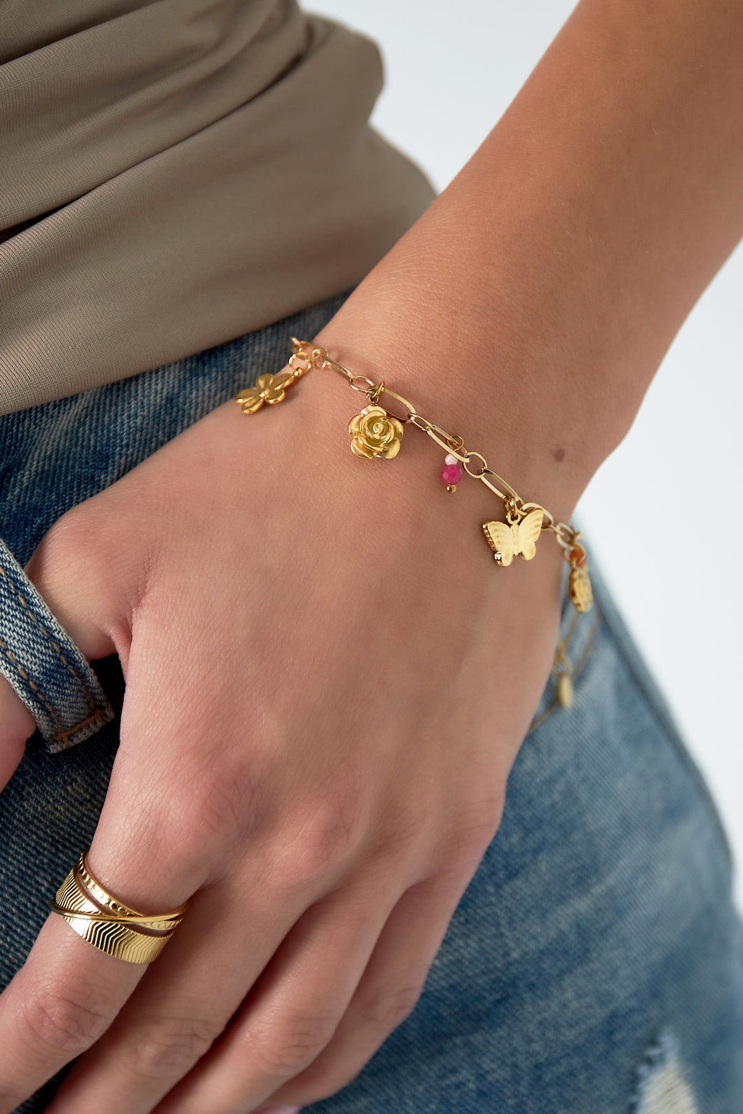 armband - bloemen