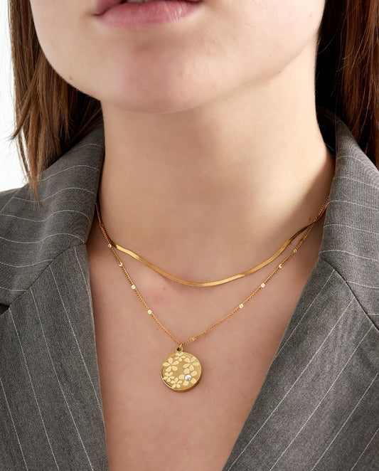 Dubbele ketting - floral