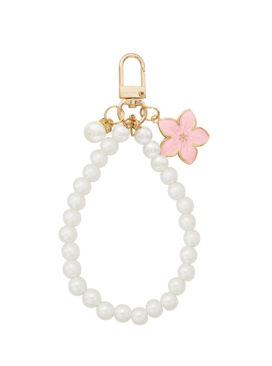 Handtascharm - pearly flower