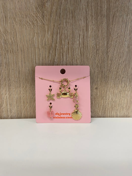 DIY Charm Armband krab - Stainless Steel