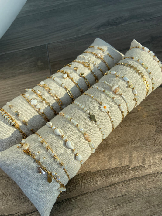 Armband beach vibes Wit