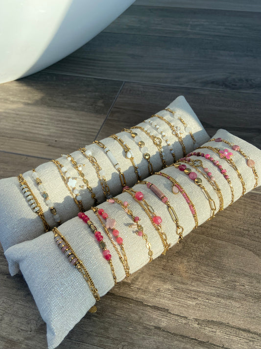 Armband beach vibes roze